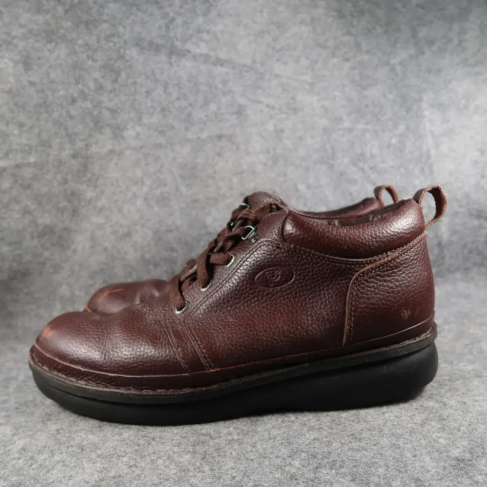 Propet Shoes Mens 13 5E Wide Casual Comfort Village Walker Brown Leather Oxford